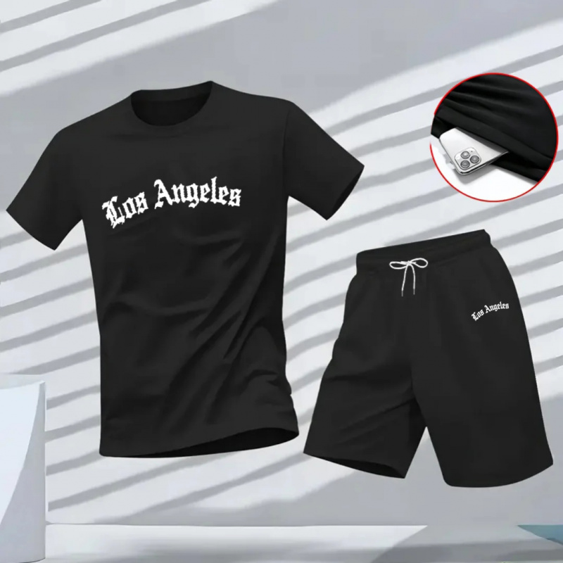 Setelan Training Pria Los Ange - Running Gear Men ulasan dan harga