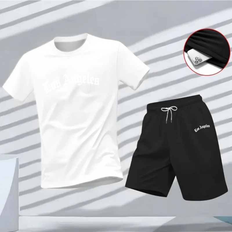 Setelan Training Pria Los Ange - Running Gear Men ulasan dan harga